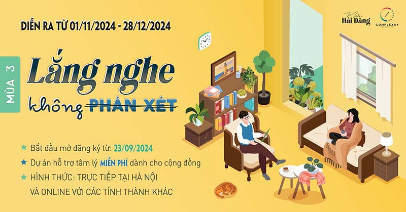 Dự án hỗ trợ tâm lý miễn phí - Lắng Nghe Không Phán Xét (Mùa 3)